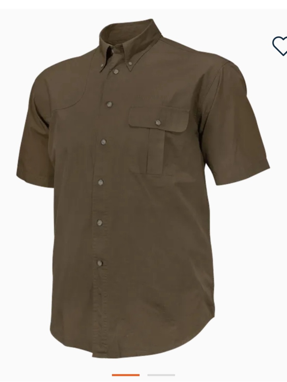 Men's Short-Sleeve Button-Down Casual Shirt in Brown